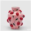 EDG Enzo De Gasperi Vaso Fragole Anfora H 26 Cm D 22 Cm Rosa e Rossa