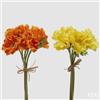 EDG Enzo De Gasperi Papavero Bouquet 5 Rami con Foglie H 34 Cm Giallo o Arancione 1 Pz
