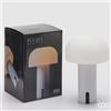 EDG Enzo De Gasperi Lampada Kiran Fungo da Tavolo USB H 22 Cm D 15 Cm Bianco