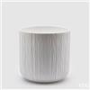 EDG Enzo De Gasperi Vaso Gen Bianco Ceramica Rilievo 20 cm