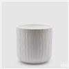 EDG Enzo De Gasperi Vaso Gen Bianco Ceramica 18 cm
