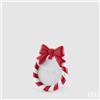 EDG Enzo De Gasperi Portafoto con Fiocco White Red 13x2,5xH16,5 cm - Decorazione di Natale