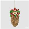 EDG Enzo De Gasperi Addobbo Pigna Multicolor H13 Ø7 cm - Decorazione di Natale