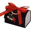 L'Arcolaio Scatola Box con Portachiavi Bomboniera 7 x 5 Cm Portaconfetti Laurea Nera 1 Pz