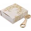 L'Arcolaio Scatola Degustazione Mappamondo con Apribottiglia World 10 x 10 Cm Bianco Oro 1 Pz