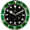 Lowell Orologio da Parete al Quarzo Cassa Acciaio Indici Luminiscenti D 33,8 Cm Verde