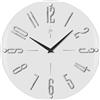 Lowell Orologio da Parete Quarzo MDF Vetro D 39,40 Cm Bianco