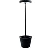 Zafferano Lampada Poldina Reverso L Piantana D 43,5 Cm H 156 Cm con Telecomando Nero