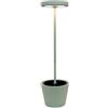 Zafferano Lampada Poldina Reverso L Piantana D 43,5 Cm H 156 Cm con Telecomando Salvia