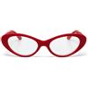 OKKIA Occhiale da Lettura Mod. Lina Cat Eye Red Diottrie 3.00