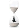 WD LifeStyle Clessidra in Vetro Borosilicato con Decoro interno Gatto Nero