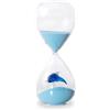 WD LifeStyle Clessidra in Vetro Borosilicato con Decoro interno Delfino Azzurro