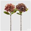 EDG Enzo De Gasperi Ortensia Real-Touch con Foglie Ass. H 60 Cm Rosa Antico 1 Pz