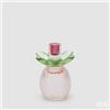 EDG Enzo De Gasperi Portacandela Flower in Vetro H 16 Cm D 12 Cm Verde Rosa