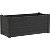 TeraPlast Fioriera Trama 002 Ash 100 Cm Cenere Resina