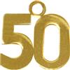 Piovaccari Ciondolo 50 Anni Writting H 2,5 Cm L 3 Cm Cf 6 Pz Oro