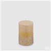 EDG Enzo De Gasperi Candela Rustic Moccolo H 10 Cm D 7 Cm Glitter Light Gold
