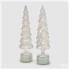 EDG Enzo De Gasperi EDG_Enzo De Gasperi Decoro Natale Pino Twist H 40,5 Cm D 9 Cm Mov. Led Silver 1 Pz