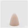 EDG Enzo De Gasperi Candela Curvy Righe H 9,5 Cm D 7,5 Cm Rosa Chiaro