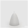 EDG Enzo De Gasperi Candela Curvy Righe H 9,5 Cm D 7,5 Cm Bianco