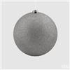 EDG Enzo De Gasperi Palla Natale Poly D 20 Cm Glitterata con Polybag Silver 1 Pz