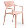 Nardi Sedia Trill Braccioli Rosa Bouquet Polipropilene Impilabile