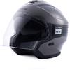 Blauer Casco Moto Jet in Fibra Blauer HACKER Titanio Nero Lucido