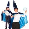 W WIDMANN MILANO Party Fashion - Costume da mago per bambini | Con mantello blu scuro e cappello da mago a punta, 70 cm, per costumi da mago, Carnevale, Halloween