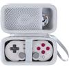 Lebakort Rigida Caso Custodia Protettiva per 8BitDo SN30 Pro Controller | Custodia rigida protettiva, Borsa da trasporto, Design compatto, Fornito con Grid Bag, Protezione Controller, Design Rigido