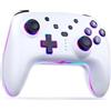 RivalPlay Wireless Controller per Switch con Illuminazione RGB, 2 Pulsanti Macro, Associazione con Un Pulsante, Sensore di Movimento, Funzione Turbo Regolabile, Batteria da 800 mAh