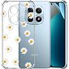 Choeeu ChoosEU Trasparente Cover per Xiaomi Redmi Note 15 4G / 5G, Bianco Giallo | Sottile TPU Silicone Trasparente Custodia, Disegni Colorate Fiore Fiori Motivo, per Ragazza, Antiurto Protettiva Morbido Case