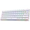 Redragon K630 Dragonborn Tastiera da gioco cablata RGB 60%, 61 tasti, tastiera meccanica compatta con interruttore tattile marrone, supporto driver Pro, bianco