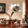 Artisam Grammofono vintage, giradischi in vinile retrò, giradischi audio Bluetooth, giradischi 7/9/12 con radio FM stereo e riproduzione USB per la decorazione domestica e intrattenimento musicale