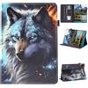 Rosbtib Custodia per Honor Pad X8a modello 2024 da 11 pollici, custodia protettiva per tablet con supporto per carte e portapenne, per Honor Pad X8a, lupo