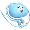 UKCOCO Auricolari Intra-Ear Cablati con Microfono Cuffie Audio Wired 3.5 Mm Stereo HiFi per Musica Video E Chiamate Design Carino per Bambini E Famiglia