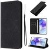 LSPCASA Protettiva Case Per Samsung Galaxy A55 5G 6.6 Pollici Pelle Artificiale Cover Samsung A55 5G Con Slot Per Schede Cover Samsung A55 Funzione Supporto Custodia Nero