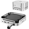 MTAKYI Mac mini M4 Dock & Stand 8K120Hz DP Hub per Mac mini M4/M4 Pro 2024 con alloggiamento SSD NVMe, 10 in 1 con DP, 5 porte USB-A/C 10Gbps, lettore di schede SD/TF, audio per Mac mini M4, Mac mini M4 Pro
