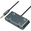 Cubilux Adattatore 3.5mm 2-in-1 per Cuffie con Controllo Volume, Splitter Dual TRRS per Microfono e Audio, Doppio Jack per 2 Persone, Compatibile con Smartphone, PC, Tablet e Laptop, Design in Allumin