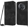 NETANY Cover per Huawei Honor Magic 5 Pro con Cordino, Flip Portafoglio Custodia in Pelle, [2 Porta Carte][Chiusura Magnetica],Custodia Libro Antiurto Cover con Laccio per Honor Magic 5 Pro (Nero)