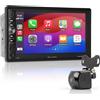 Caliber Autoradio Bluetooth Apple CarPlay 7 pollici Auto Radio Touch Display 2 DIN telecamera posteriore Android Mirror Link 4 x 100 Watt (RMD901DAB-CP)