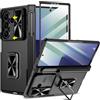 Doeshine Custodia per Samsung Z Fold 7 con Slot S Pen, 360° Cavalletto, Protezione Camera e Cerniera, Protezione Dello Schermo in Vetro Temperato, Cover Case Galaxy Z Fold 7 (Nero)