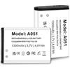 FLSTOR Batteria di ricambio per AVM Fritz!Fon C6/Telekom A051, agli ioni di litio compatibile con Fon C6 Fon DECT Telekom (ricambio per FRA051 & A806), 1 pezzo