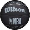 Wilson Pallone da Basket NBA All Team, Con Copertura Resistente e Cuciture di Precisione, Per Una Sensazione Migliore e Una Presa Sicura, Colore: Nero, Taglia: 7