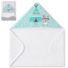 Interbaby - Asciugamano da bagno per neonati con cappuccio, design orsetto teepee - Asciugamano 100% cotone, extra morbido e assorbente, 100x100 cm