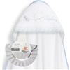 Interbaby Mantellina da bagno Interbaby + cappellino regolabile, viso di orsetto in guipure