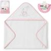 Interbaby Mantellina da bagno Interbaby + cappellino regolabile, nastro con coniglietti da abbraccio
