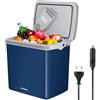 STAKMANN Frigorifero Elettrico Portatile per Auto da 32 Litri, Mini Frigo con Manico Ergonomico, Spina da 230V e 12V, Modalità Freddo e Caldo, Ideale per Camion, Macchina, Barca, Campeggio, Camper
