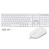 Bluestork Pack Mac - Set Tastiera Mac e Mouse USB-C/USB-A Bianco QWERTY IT | Italian Qwerty Layout, Adattatore USBA & USBC, Alluminio, Tasti Silenziosi, 13 Scorciatoie Multimediali, Compatibile Mac