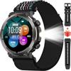 Baolubao Smartwatch Uomo, Orologio Smartwatch con Torcia/Bussola, Chiamate Bluetooth | 1.45" Militari Smart Watch Tracker 120+ Modalità Sportive,Orologio Intelligente Fitness per Cardiofrequenzimetro,SpO2 ,Sonno