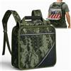 BAKAJI Borsa Frigo Capacità 18 Litri Design Verde Militare, Zaino Termico Solante Ultraleggero con Spallacci Rinforzati, Ideale per Cibi e Bevande Campeggio, Trekking, Mare, Montagna, Picnic, Multiuso
